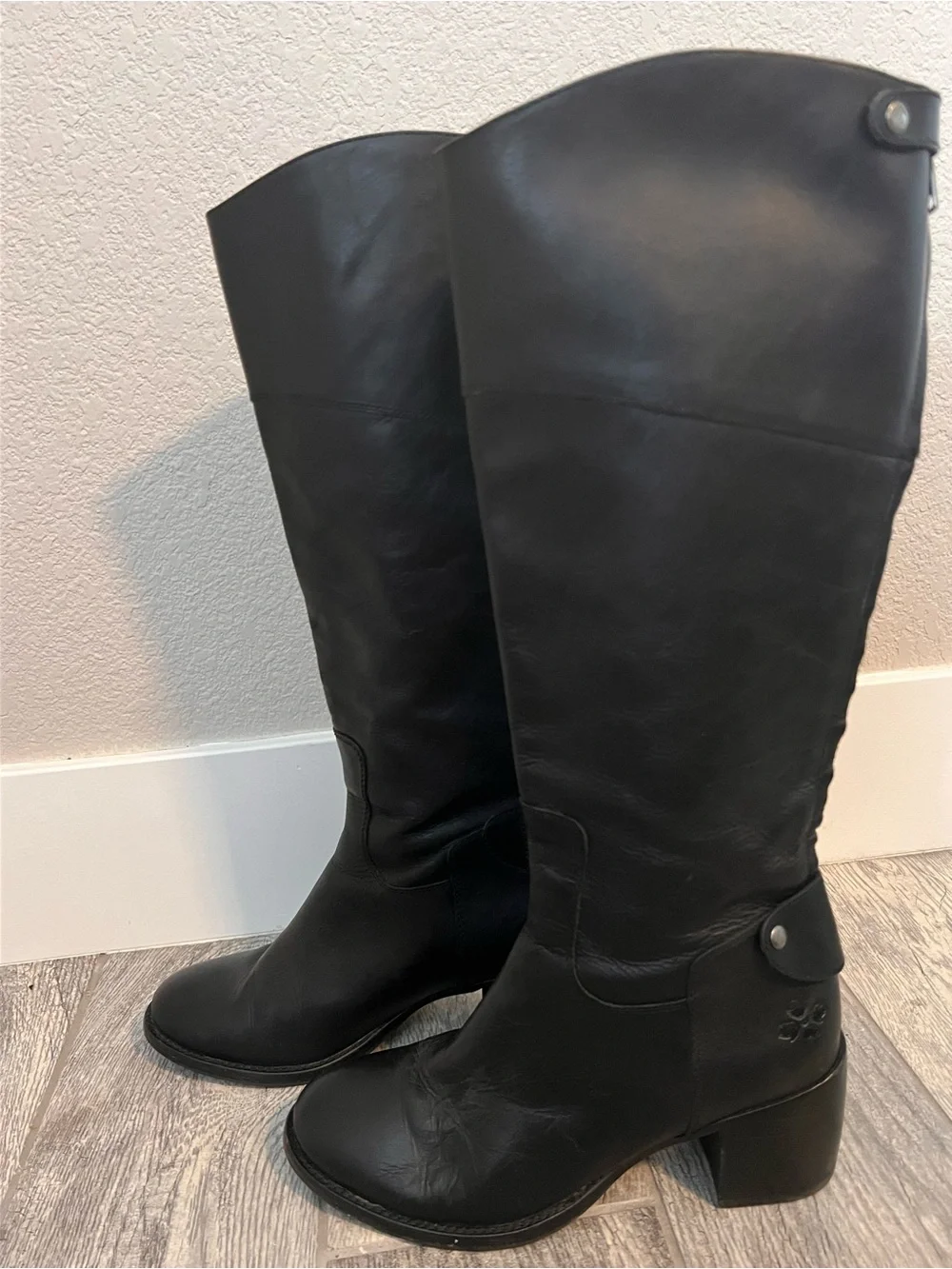 Patricia Nash Black Over-the-Knee Leather Boots